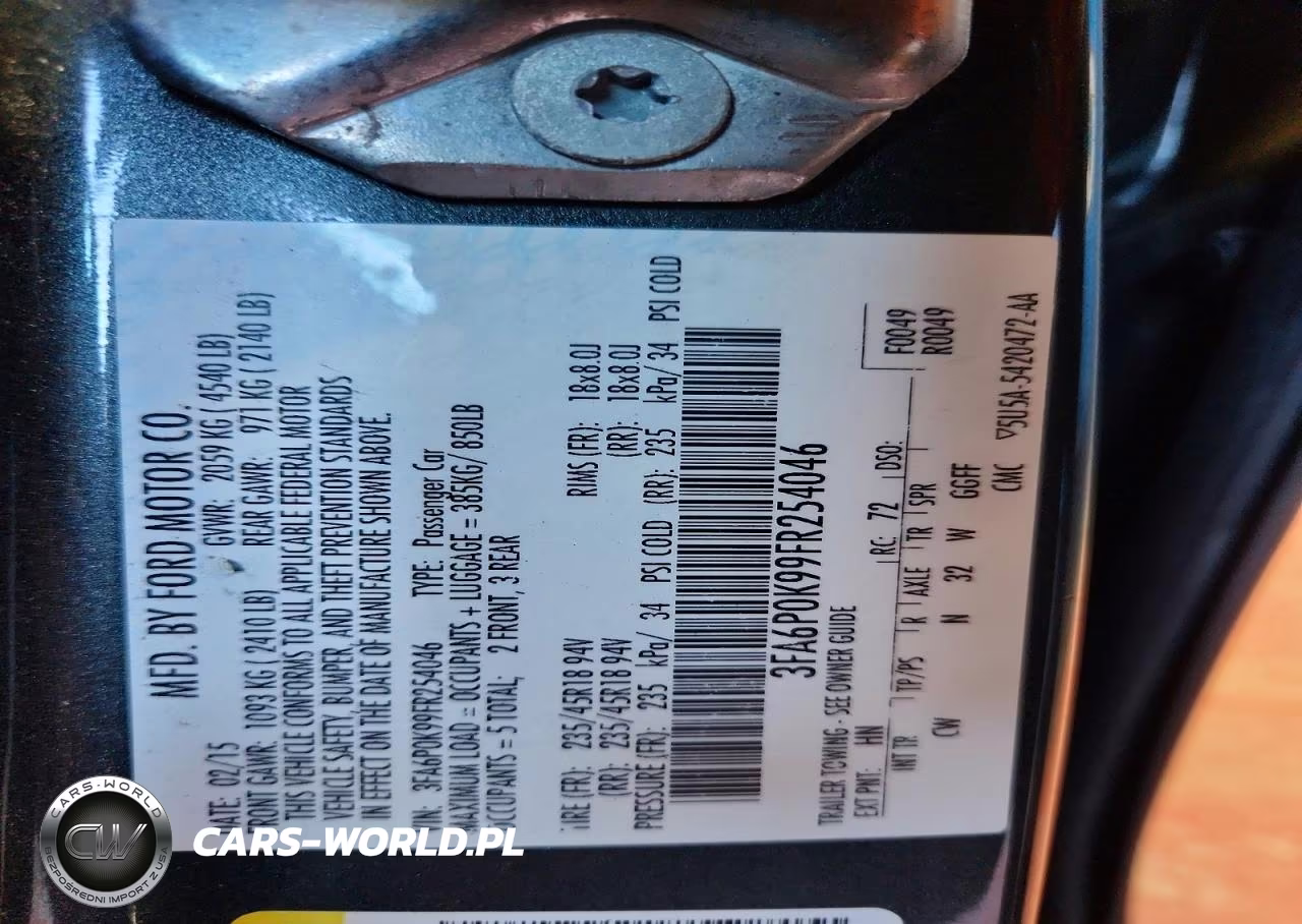 2015 Ford Fusion Titanium VIN:3FA6P0K99FR254046 - 12