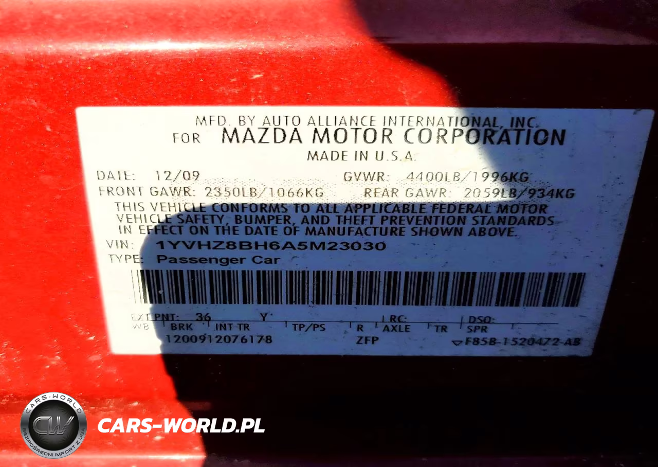 2010 Mazda 6 I VIN:1YVHZ8BH6A5M23030 - 13