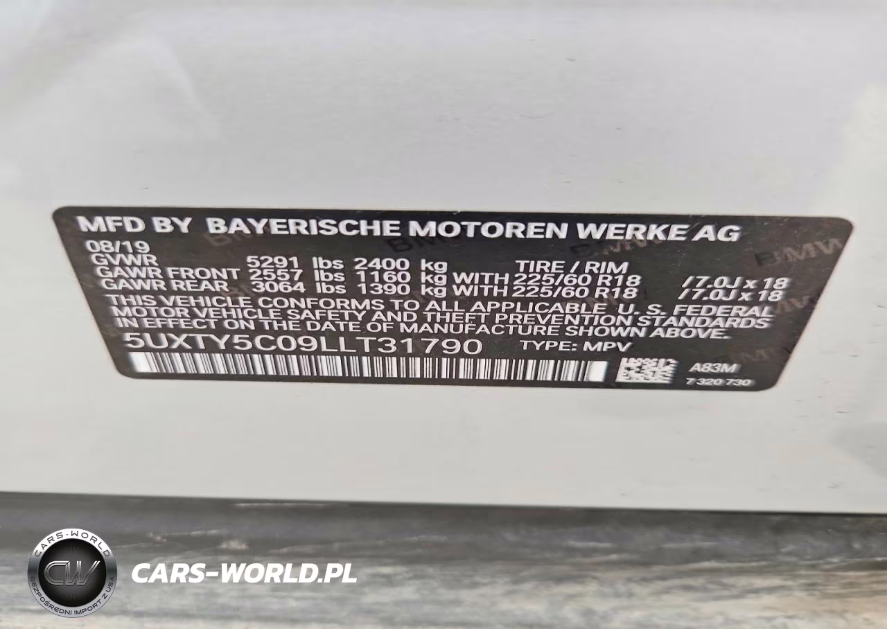 2020 BMW X3 xDrive30I VIN:5UXTY5C09LLT31790 - 12