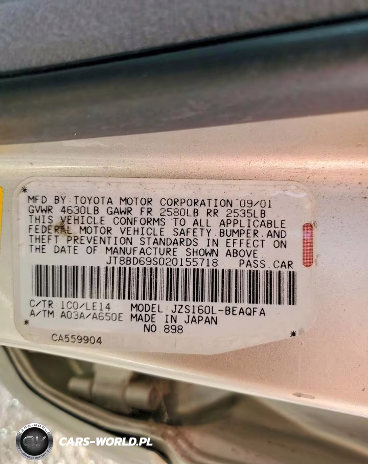2002 Lexus Gs 300 VIN:JT8BD69S020155718 - 12
