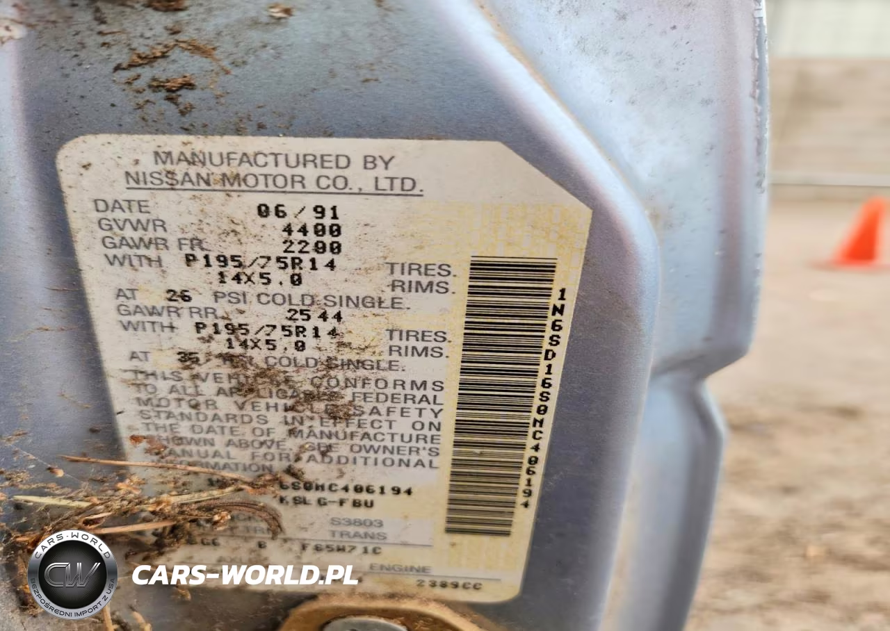 1991 Nissan Truck King Cab VIN:1N6SD16S0MC406194 - 12