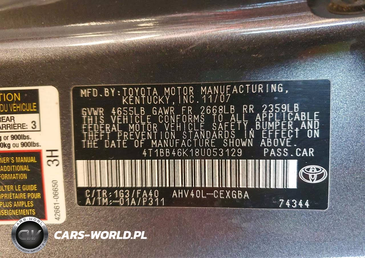 2008 Toyota Camry Hybrid VIN:4T1BB46K18U053129 - 12