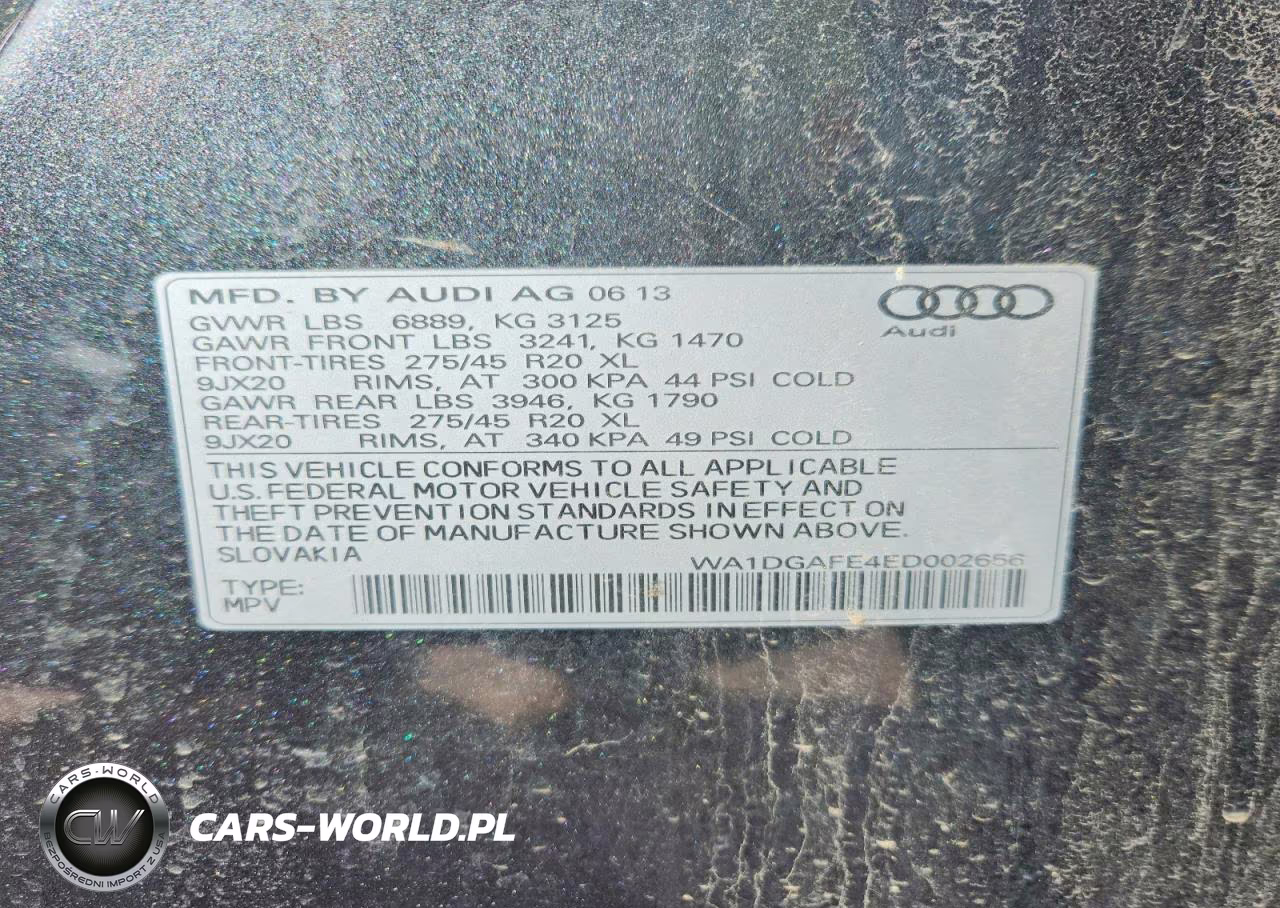 2014 Audi Q7 Prestige VIN:WA1DGAFE4ED002656 - 13