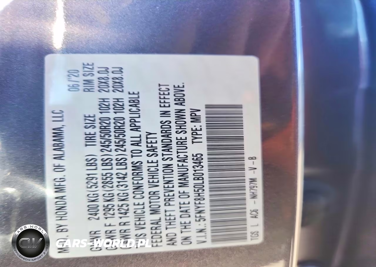 2020 Honda Passport Exl VIN:5FNYF8H50LB013465 - 13