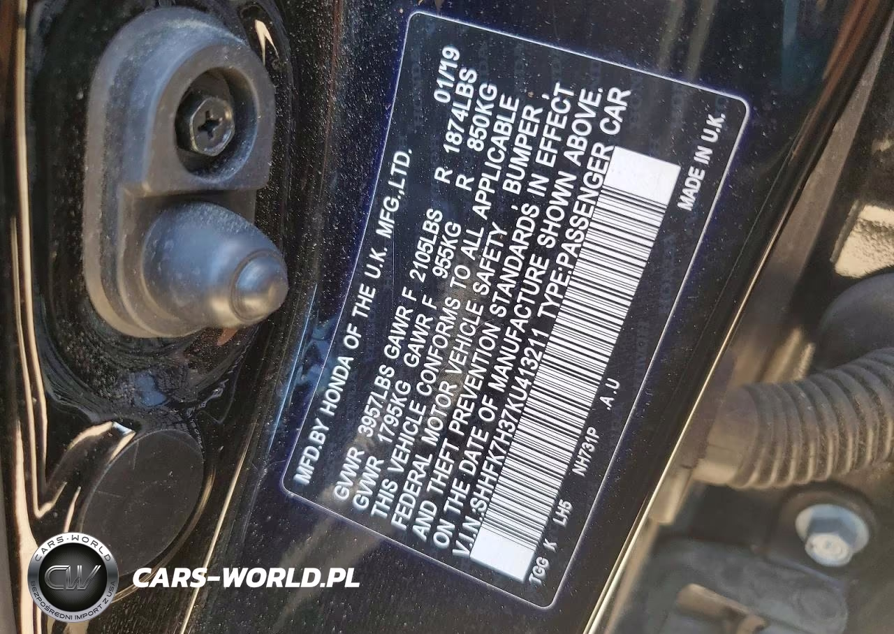 2019 Honda Civic Lx VIN:SHHFK7H37KU413211 - 12