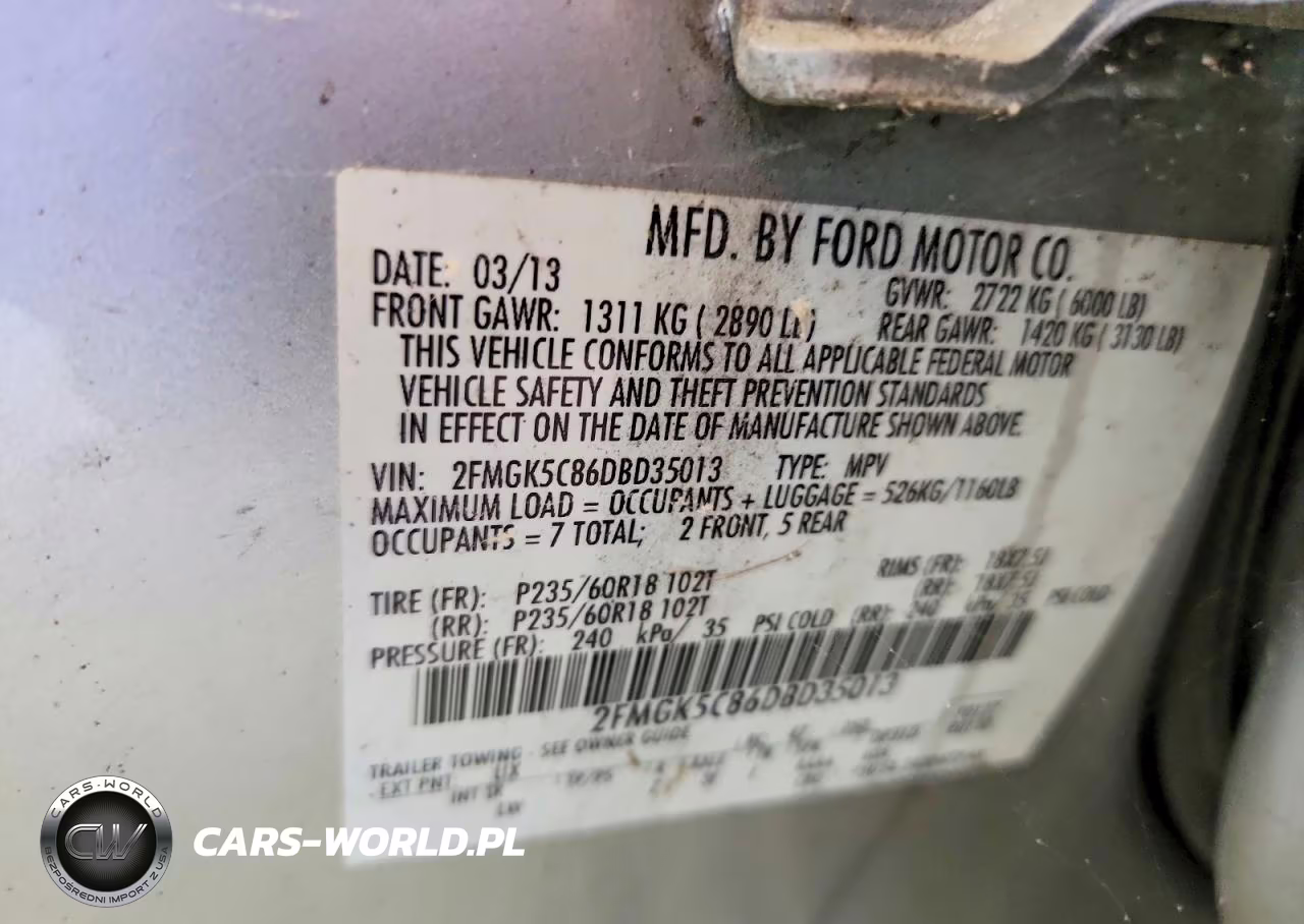 2013 Ford Flex Sel VIN:2FMGK5C86DBD35013 - 13