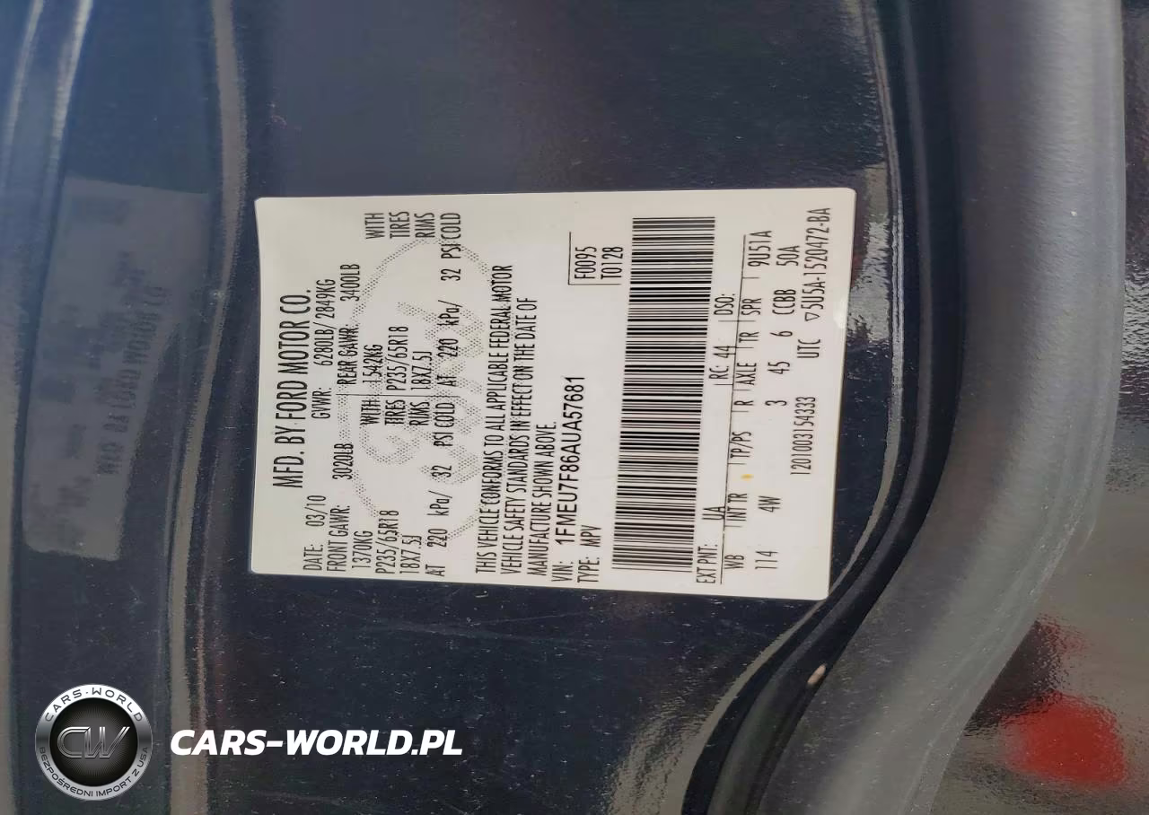 2010 Ford Explorer Limited VIN:1FMEU7F86AUA57681 - 13