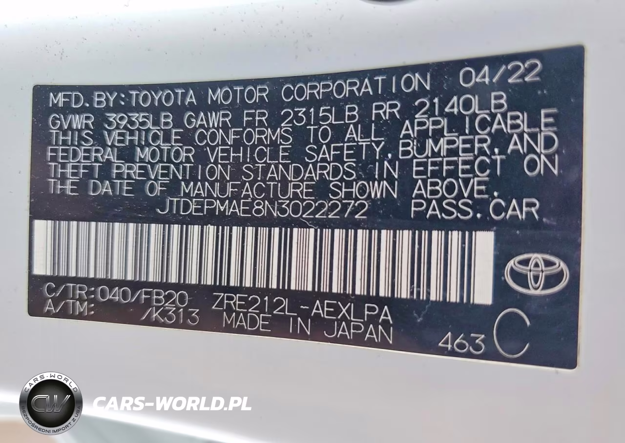 2022 Toyota Corolla Le VIN:JTDEPMAE8N3022272 - 12