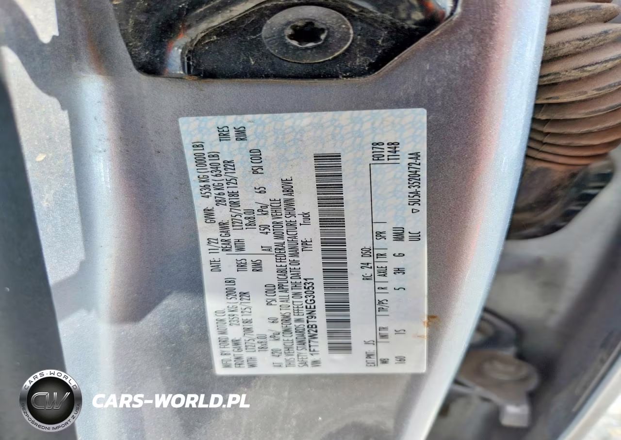 2022 Ford F250 Super Duty VIN:1FT7W2BT9NEG30531 - 13