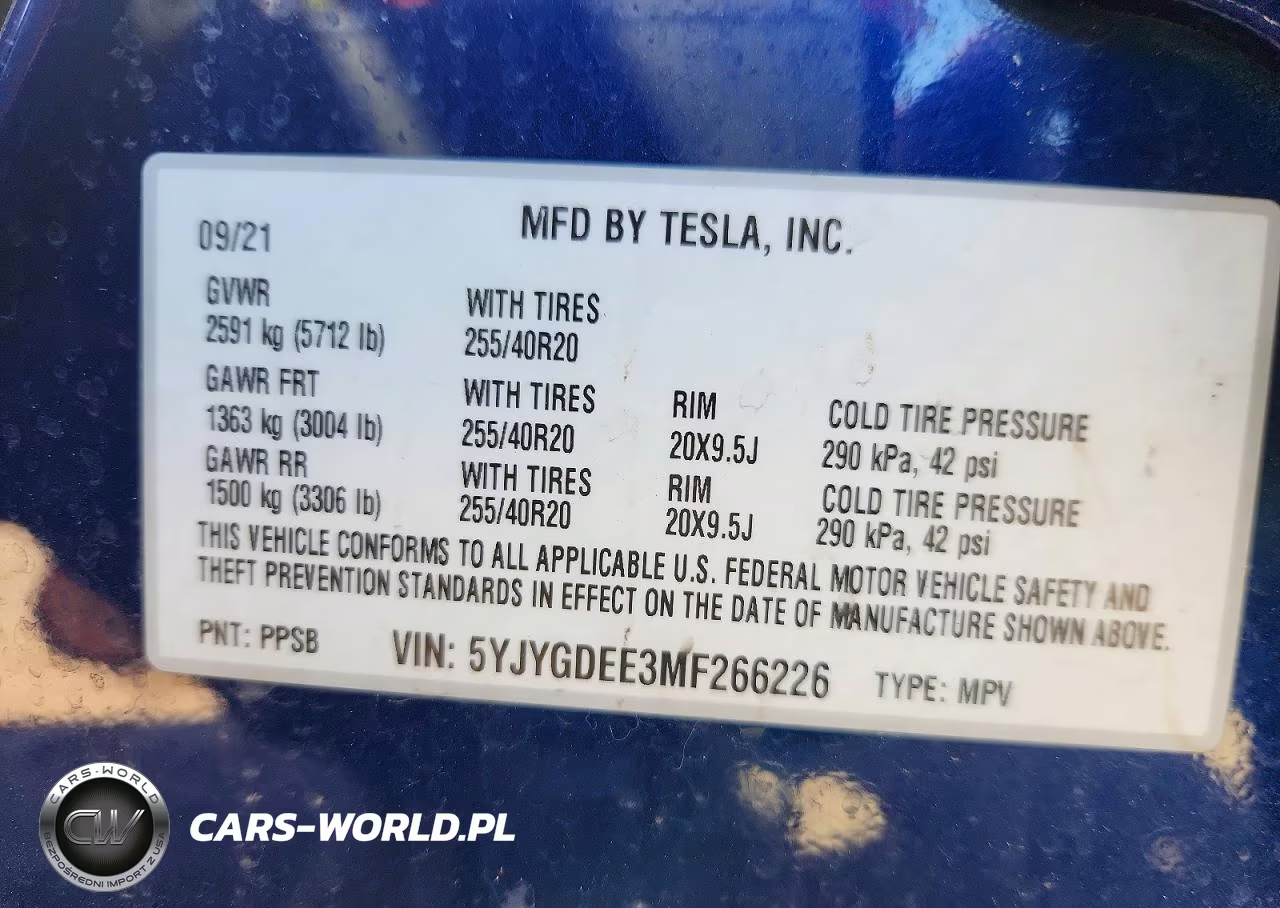 2021 Tesla Model Y VIN:5YJYGDEE3MF266226 - 12