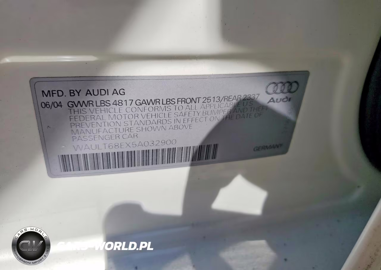 2005 Audi A4 3.0 Quattro VIN:WAULT68EX5A032900 - 12