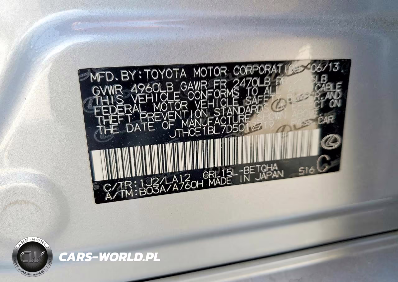 2013 Lexus Gs 350 VIN:JTHCE1BL7D5017719 - 13