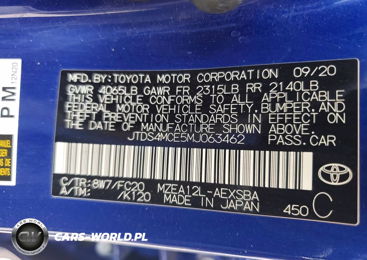 2021 Toyota Corolla Se VIN:JTDS4MCE5MJ063462 - 12