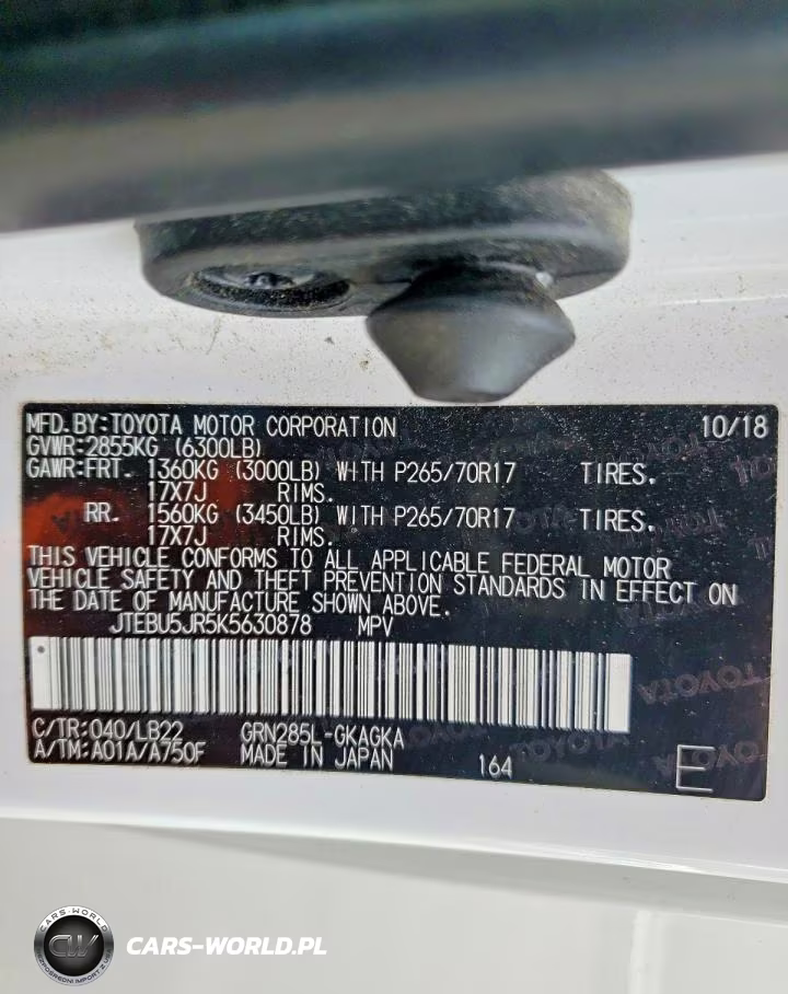 2019 Toyota 4Runner Sr5 Premium VIN:JTEBU5JR5K5630878 - 13