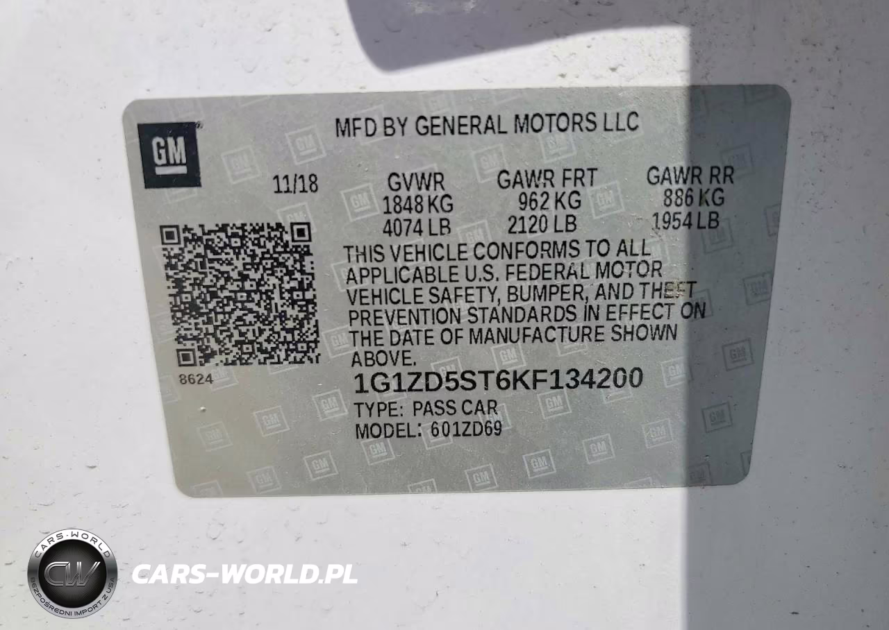 2019 Chevrolet Malibu Lt VIN:1G1ZD5ST6KF134200 - 12