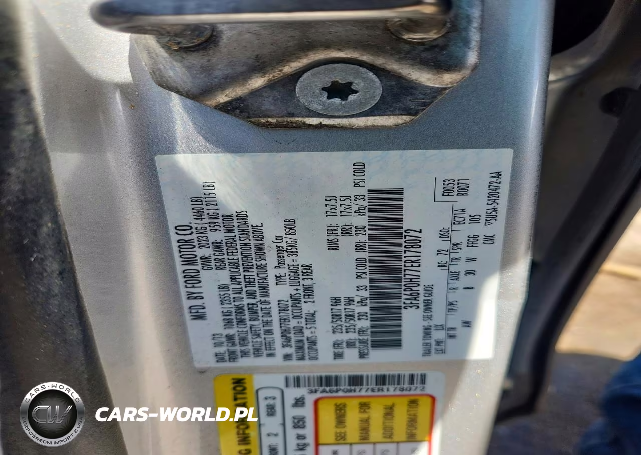 2014 Ford Fusion Se VIN:3FA6P0H77ER178072 - 12