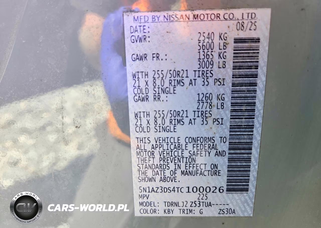 2026 Nissan Murano Platinum VIN:5N1AZ3DS4TC100026 - 14