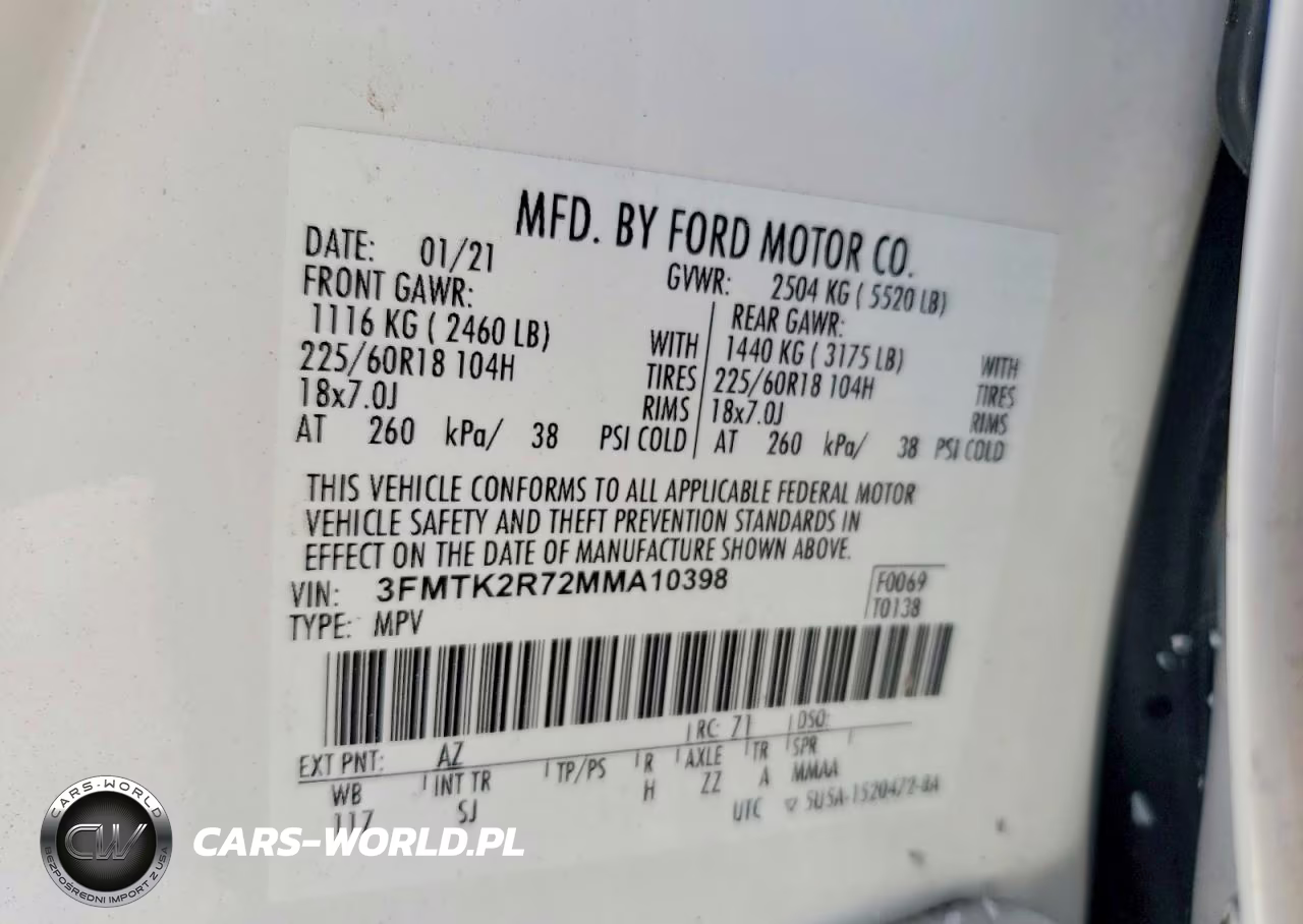 2021 Ford Mustang Mach-E California Route 1 VIN:3FMTK2R72MMA10398 - 13