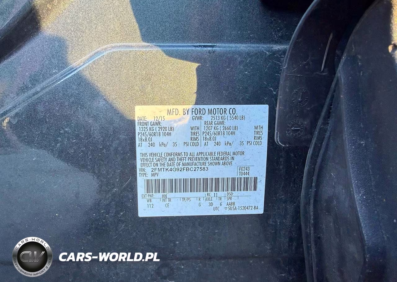 2015 Ford Edge Se VIN:2FMTK4G92FBC27583 - 10