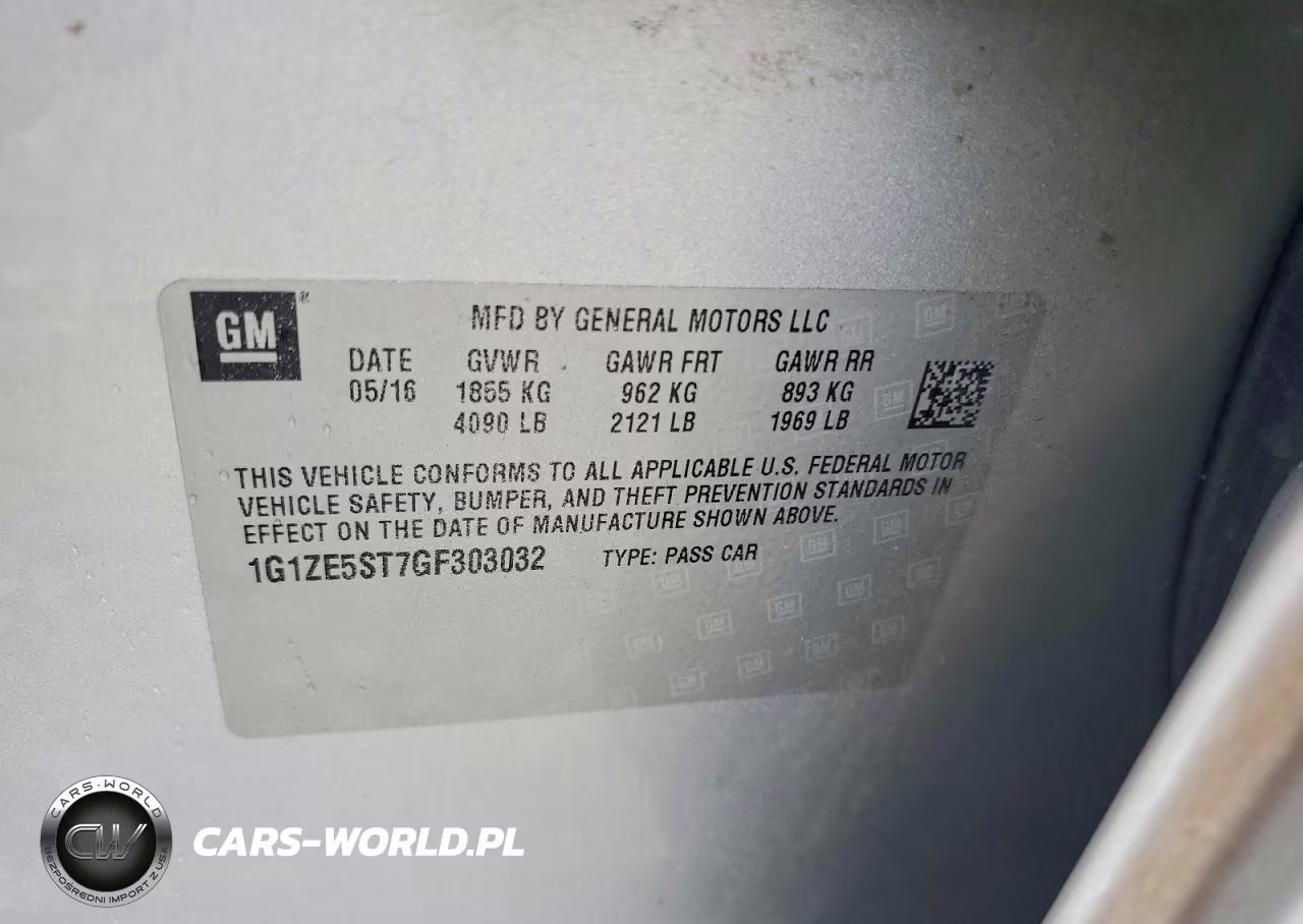 2016 Chevrolet Malibu Lt VIN:1G1ZE5ST7GF303032 - 12