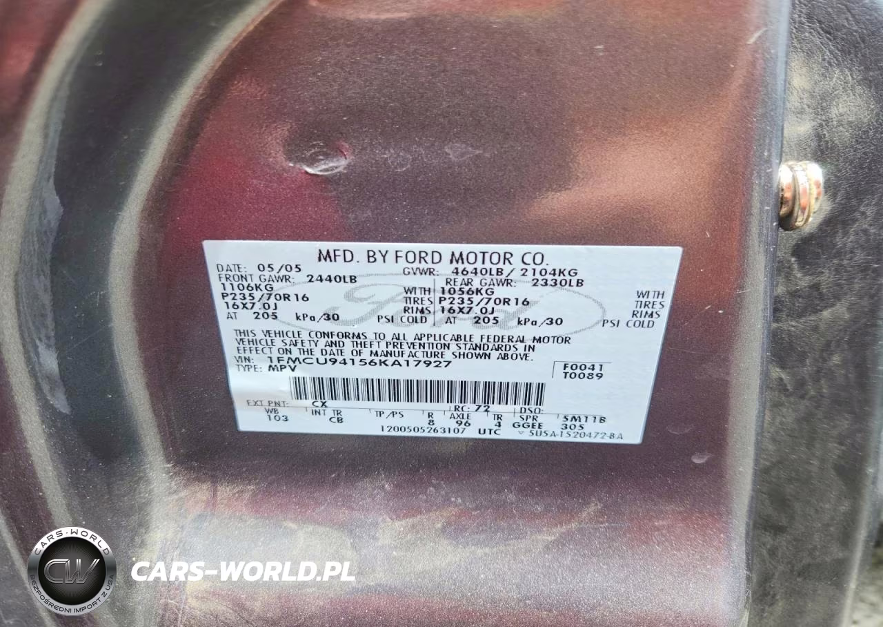 2006 Ford Escape Limited VIN:1FMCU94156KA17927 - 13