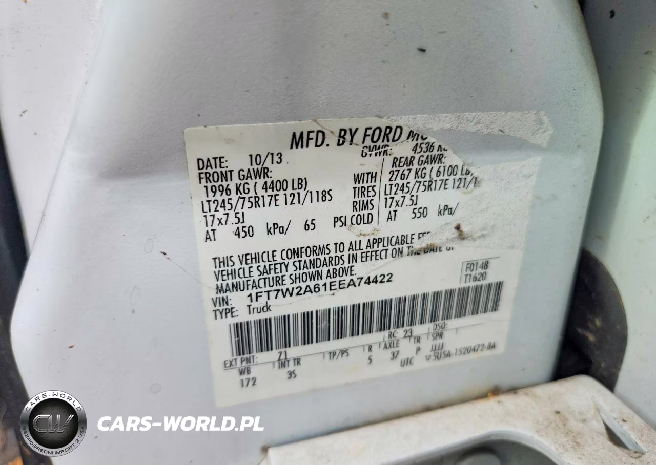 2014 Ford F250 Super Duty VIN:1FT7W2A61EEA74422 - 13