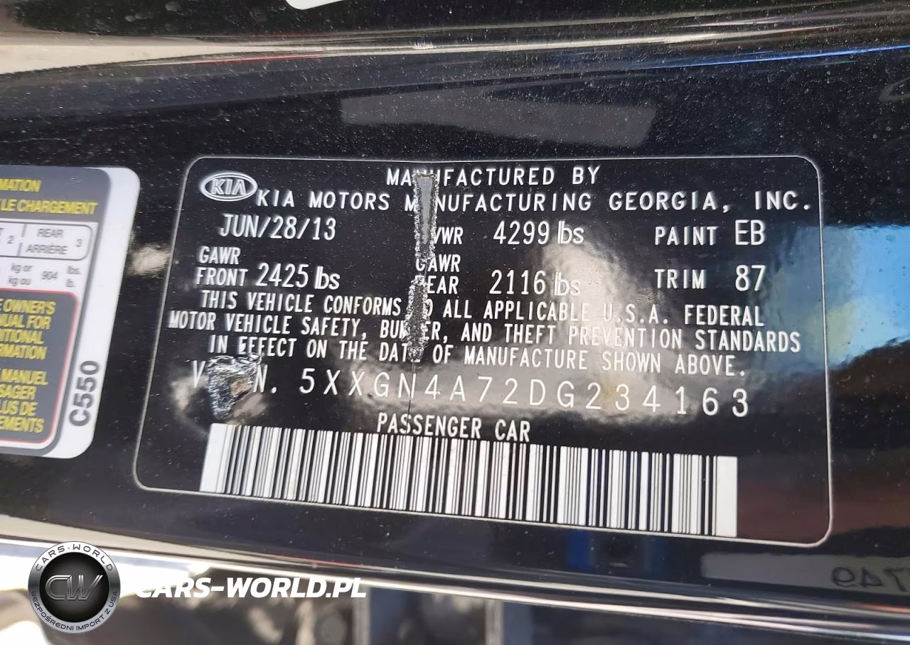 2013 Kia Optima Ex VIN:5XXGN4A72DG234163 - 12