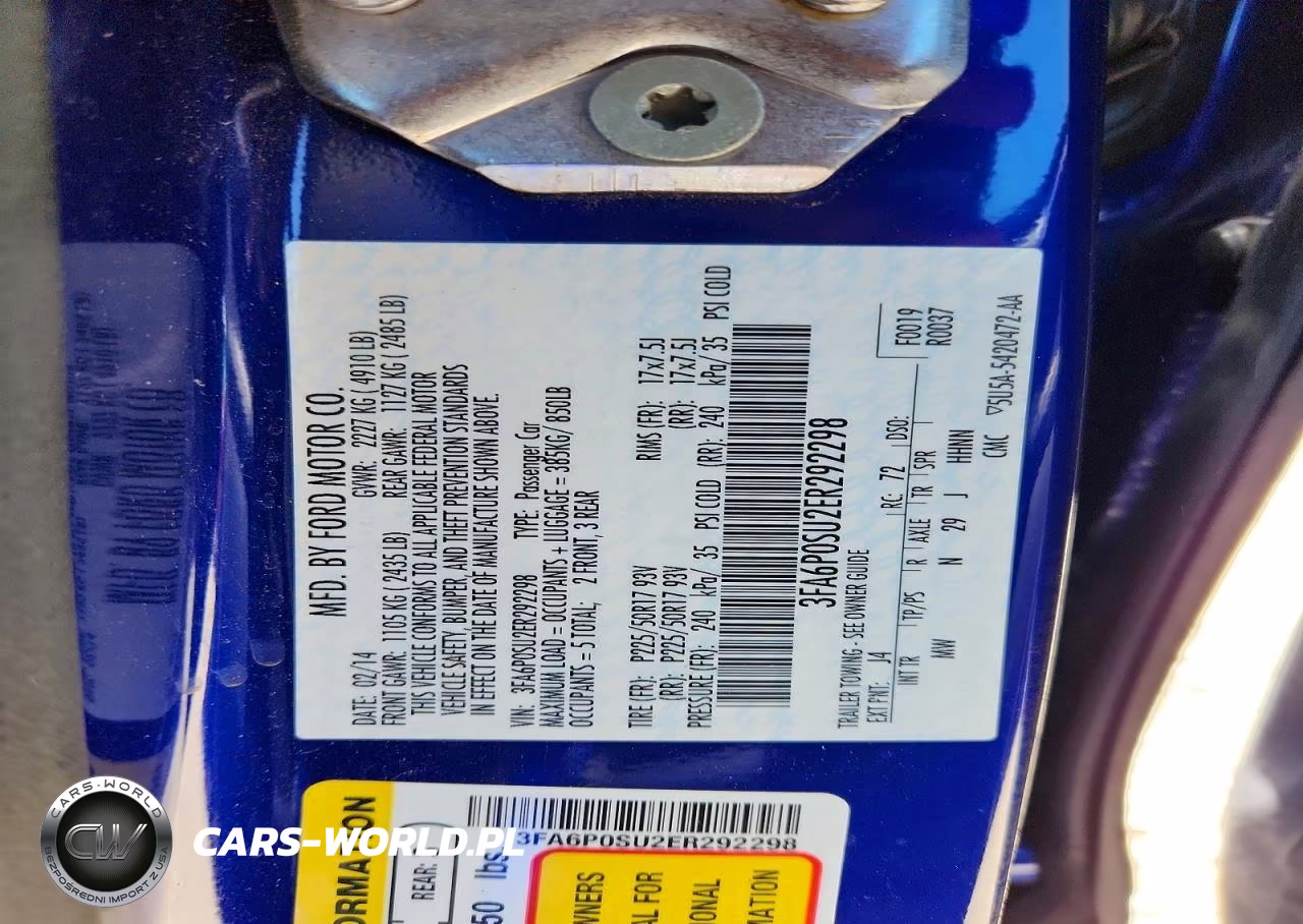 2014 Ford Fusion Titanium Phev VIN:3FA6P0SU2ER292298 - 12