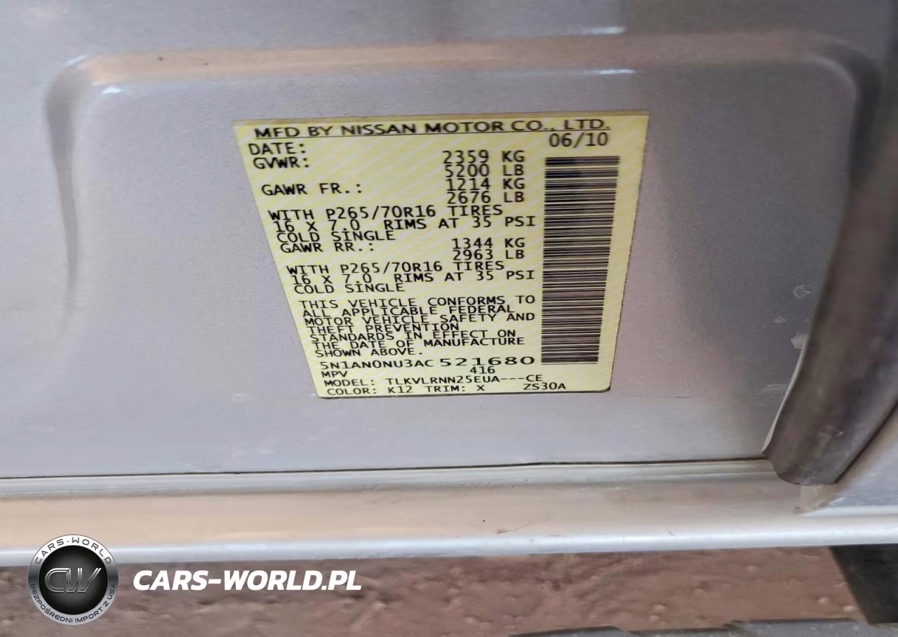 2010 Nissan Xterra X VIN:5N1AN0NU3AC521680 - 12