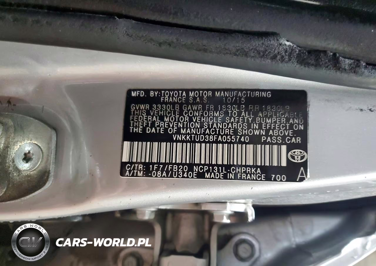 2015 Toyota Yaris 5-Door Le VIN:VNKKTUD38FA055740 - 12