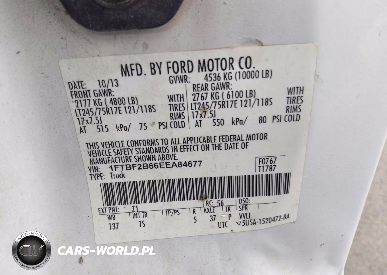 2014 Ford F250 Super Duty VIN:1FTBF2B66EEA84677 - 13