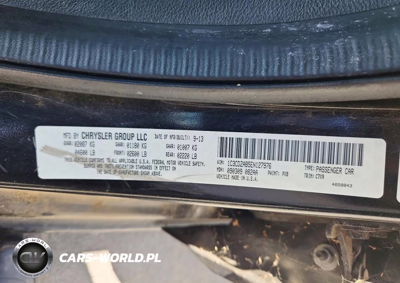2014 Dodge Avenger Se VIN:1C3CDZAB5EN127976 - 13