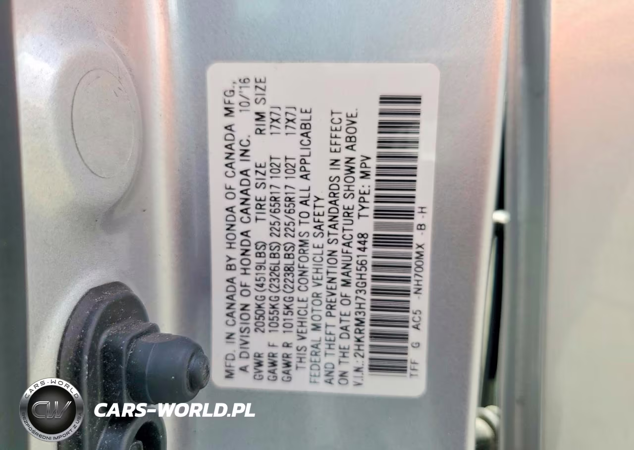 2016 Honda Cr-V Exl VIN:2HKRM3H73GH561448 - 13