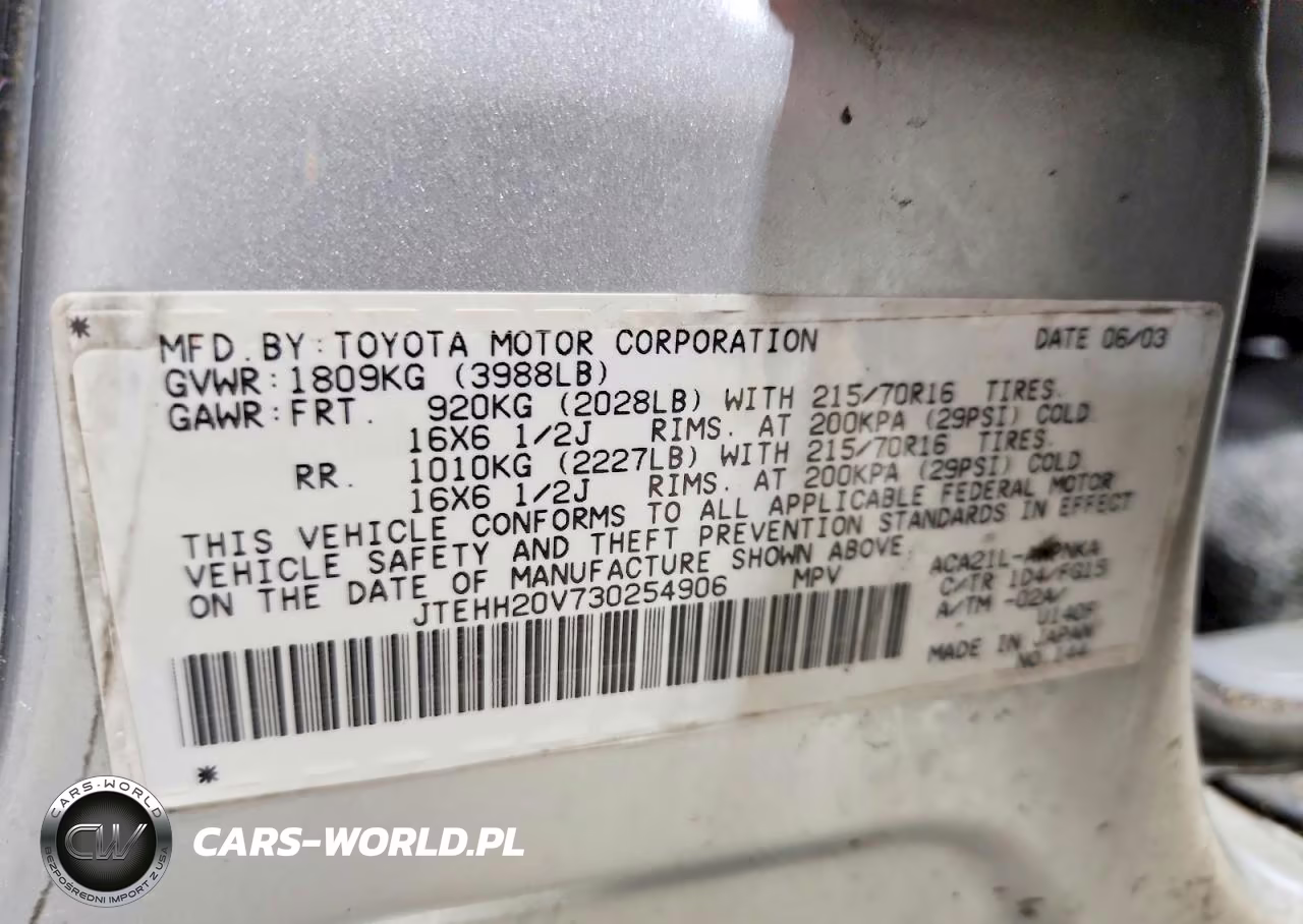 2003 Toyota Rav4 Base VIN:JTEHH20V730254906 - 14