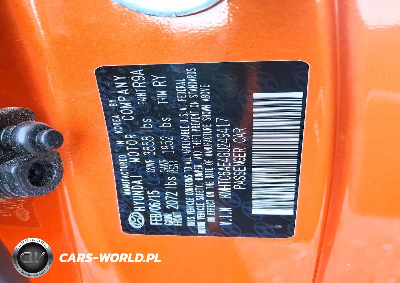 2016 Hyundai Veloster Turbo VIN:KMHTC6AE4GU249417 - 12