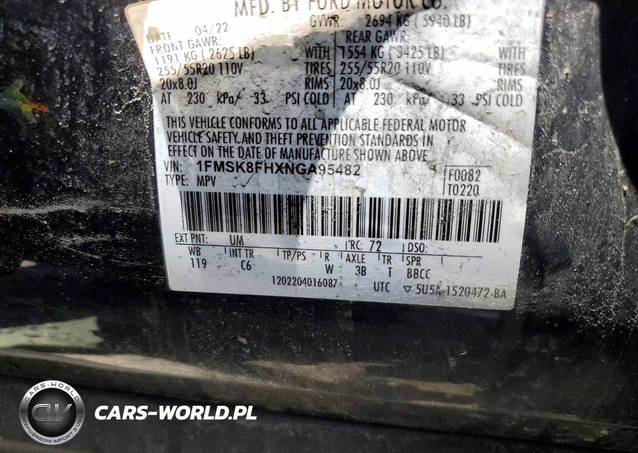 2022 Ford Explorer Limited VIN:1FMSK8FHXNGA95482 - 13