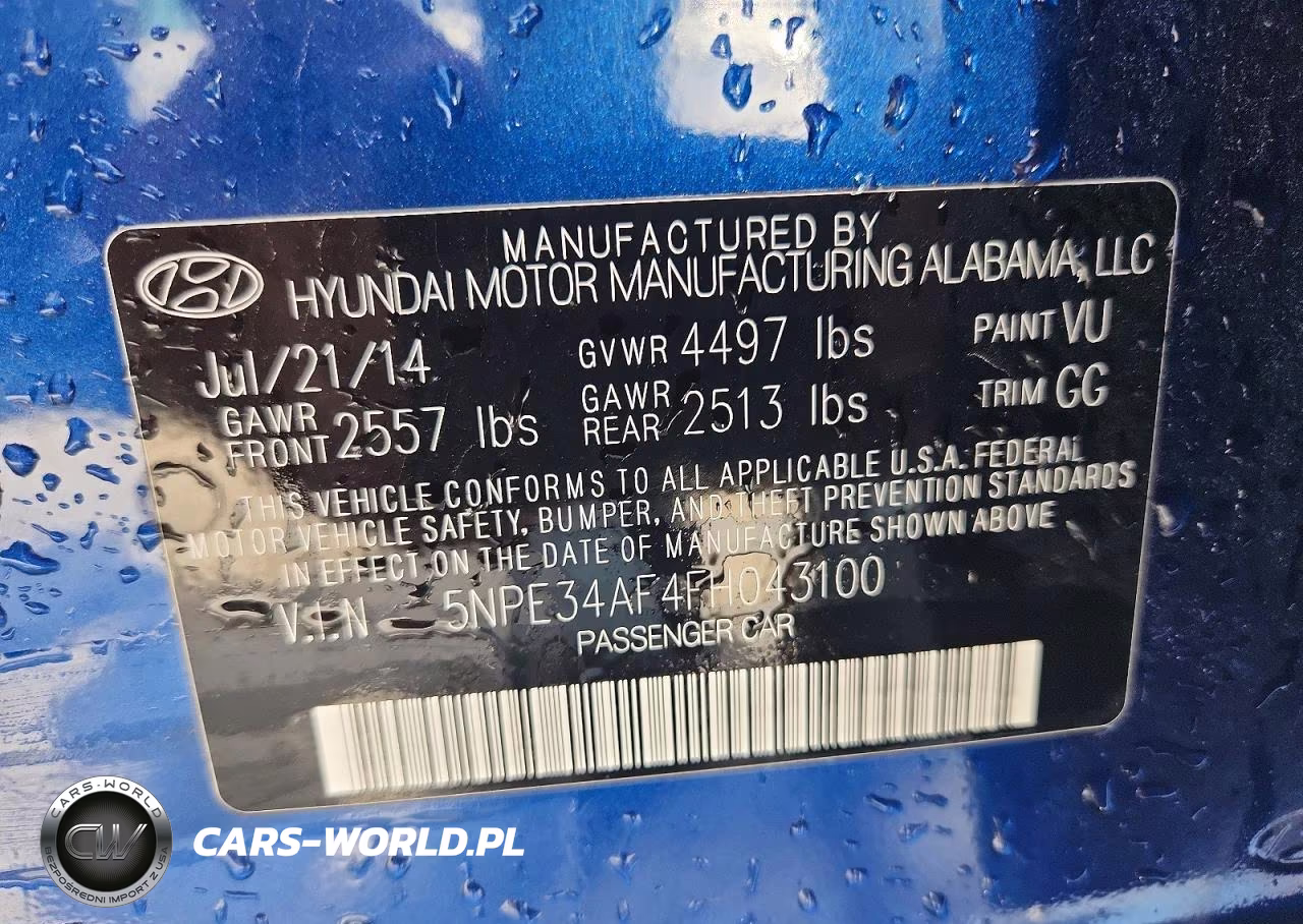 2015 Hyundai Sonata Limited VIN:5NPE34AF4FH043100 - 12