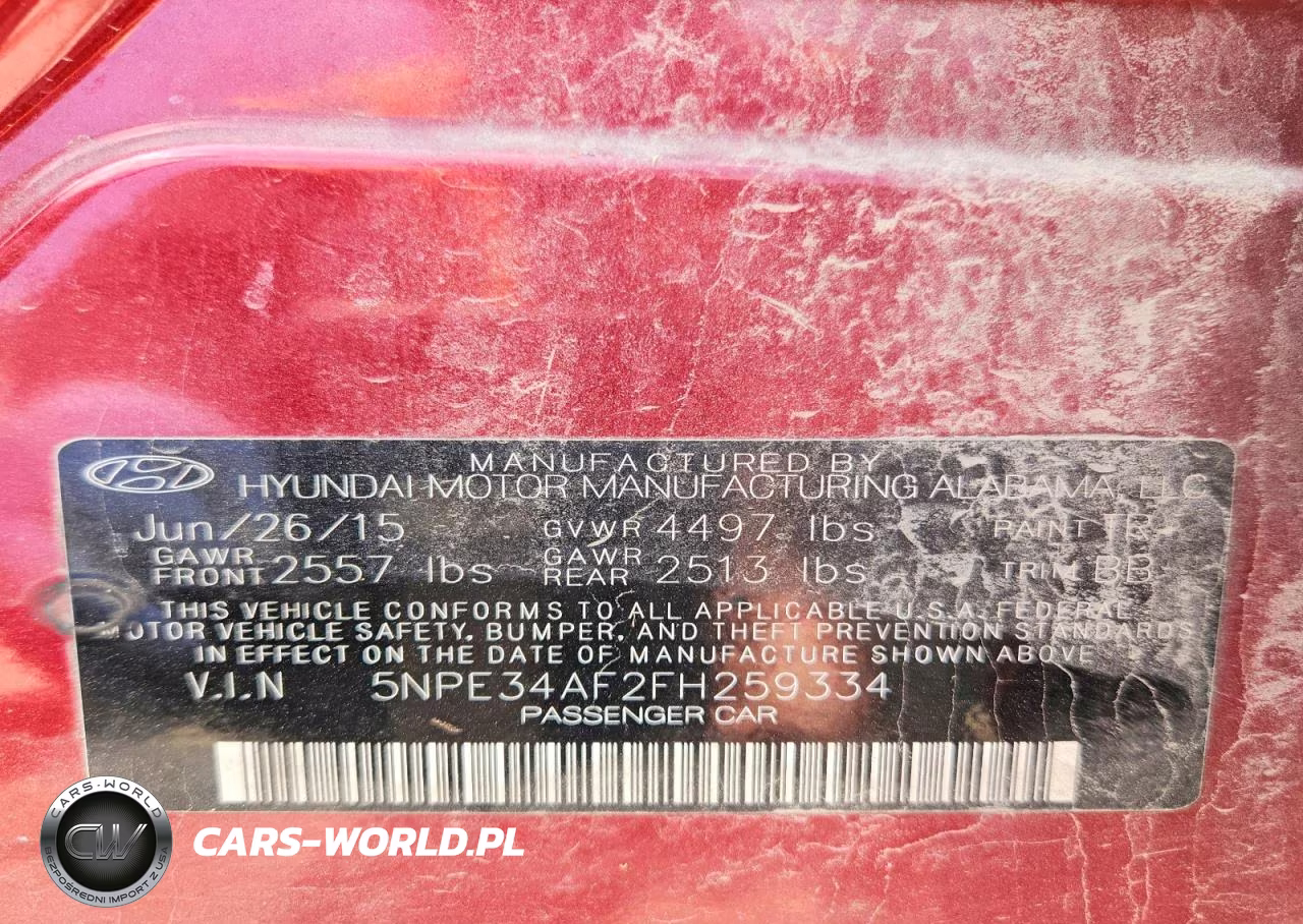 2015 Hyundai Sonata Limited VIN:5NPE34AF2FH259334 - 12