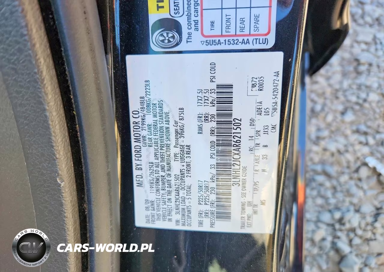 2010 Lincoln Mkz VIN:3LNHL2JCXAR621502 - 12