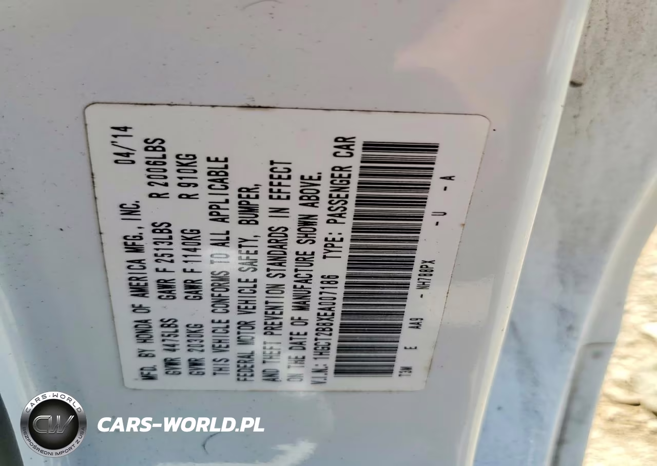 2014 Honda Accord Exl VIN:1HGCT2B8XEA007186 - 12
