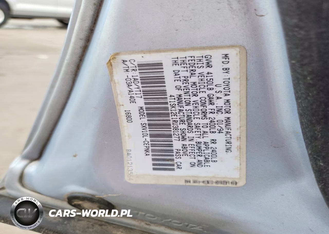 1994 Toyota Camry Le VIN:4T1SK12E1RU381277 - 13