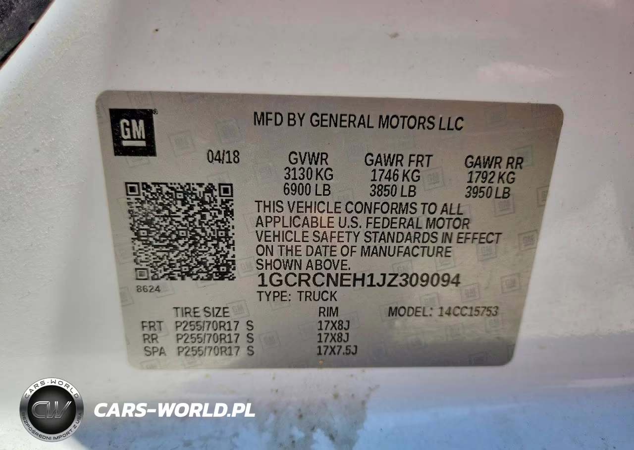2018 Chevrolet Silverado C1500 VIN:1GCRCNEH1JZ309094 - 12