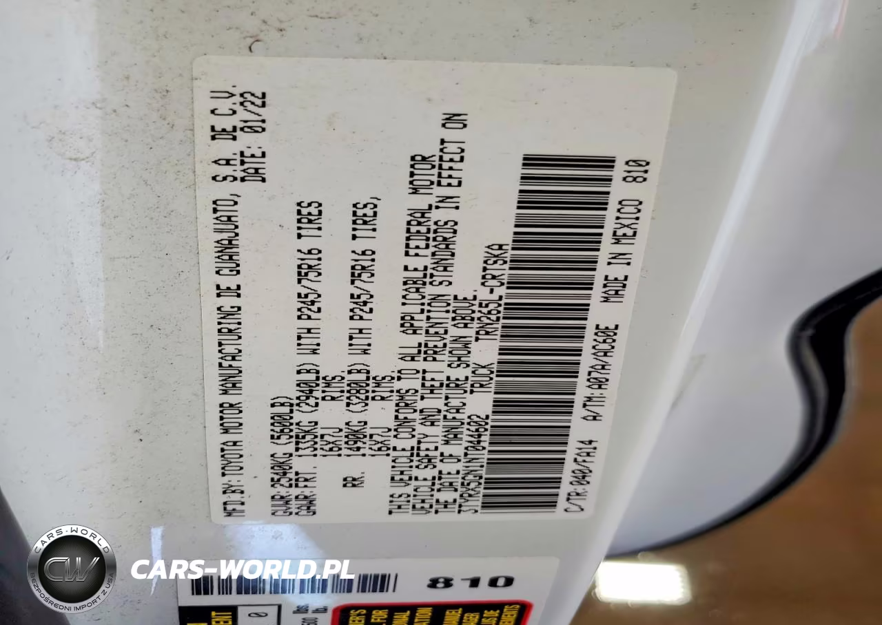 2022 Toyota Tacoma Sr VIN:3TYRX5GN1NT044602 - 12