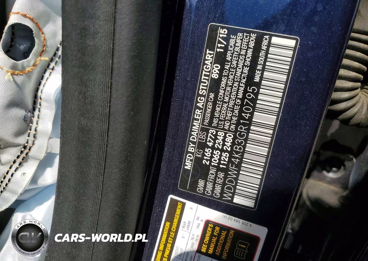 2016 Mercedes-Benz C 300 4Matic VIN:WDDWF4KB3GR140795 - 12
