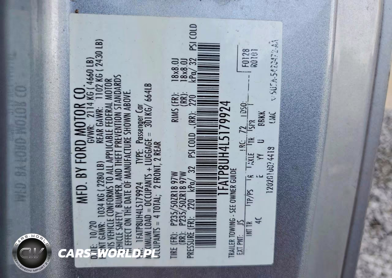 2020 Ford Mustang VIN:1FATP8UH4L5179924 - 13