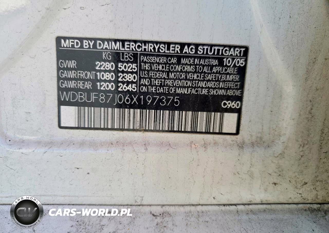 2006 Mercedes-Benz E 350 4Matic VIN:WDBUF87J06X197375 - 12