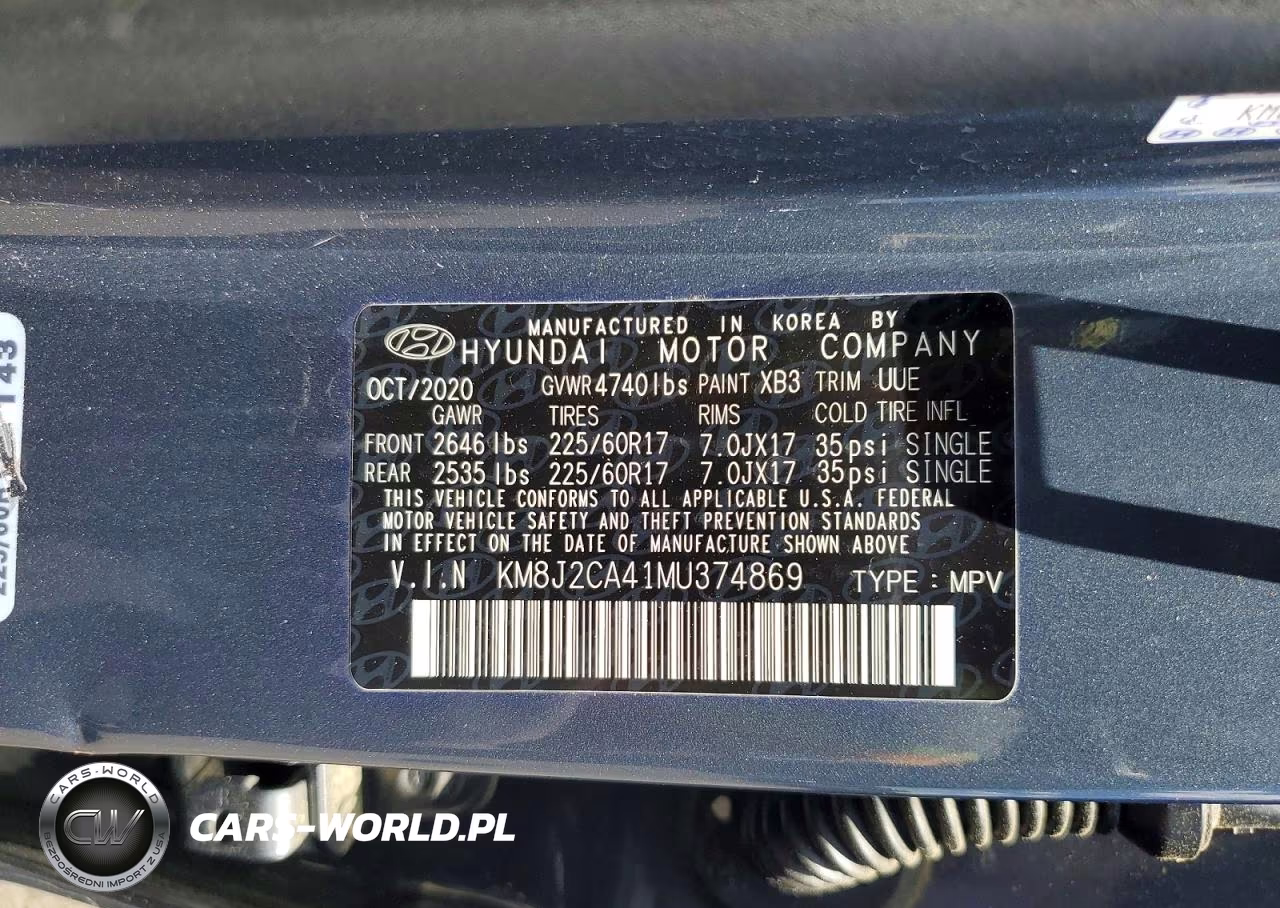 2021 Hyundai Tucson Se VIN:KM8J2CA41MU374869 - 12