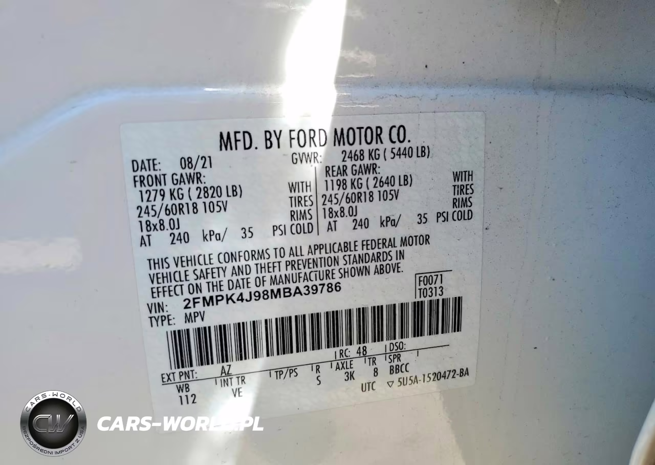 2021 Ford Edge Sel VIN:2FMPK4J98MBA39786 - 13