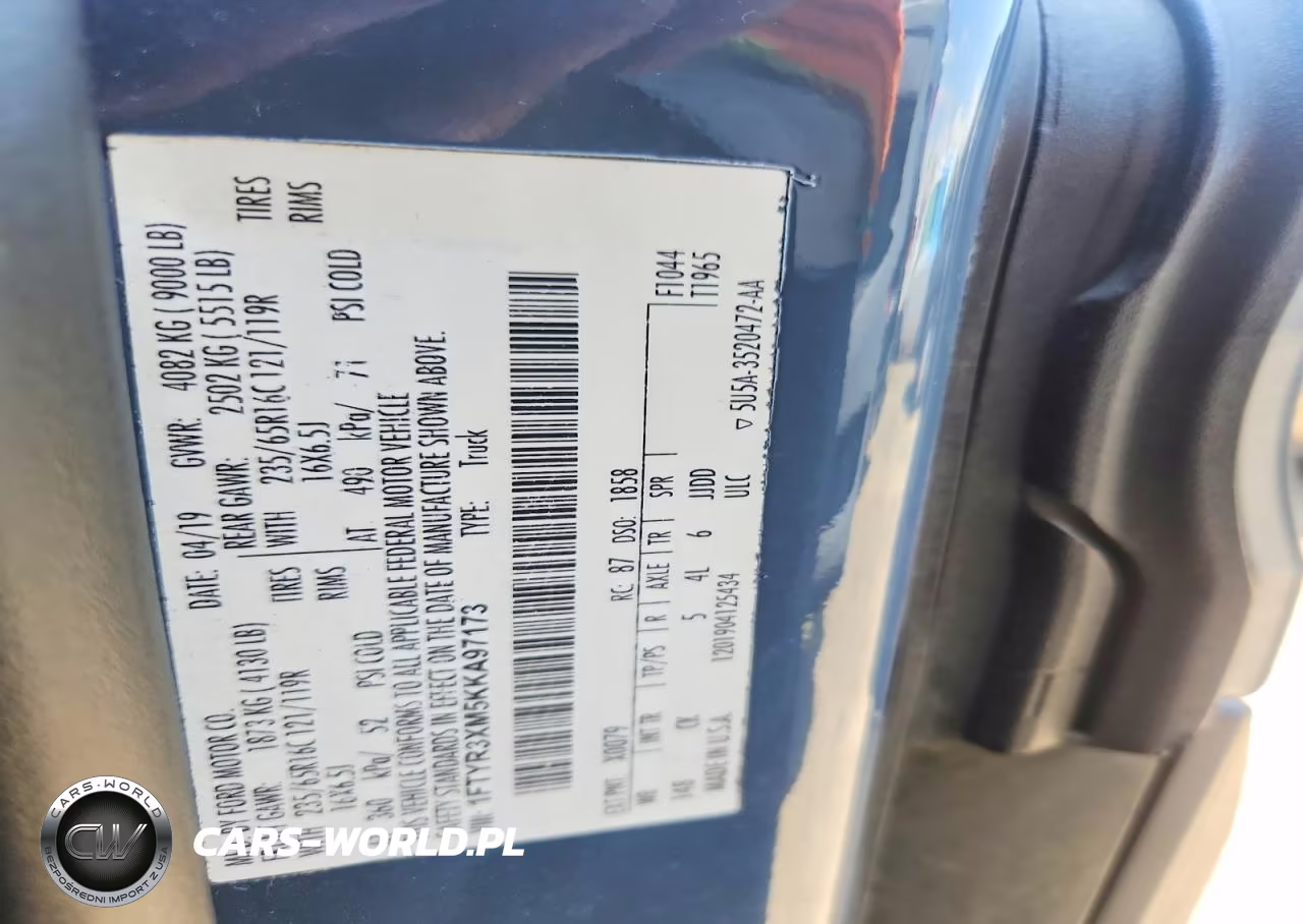 2019 Ford Transit 250 Delivery Van VIN:1FTYR3XM5KKA97173 - 13