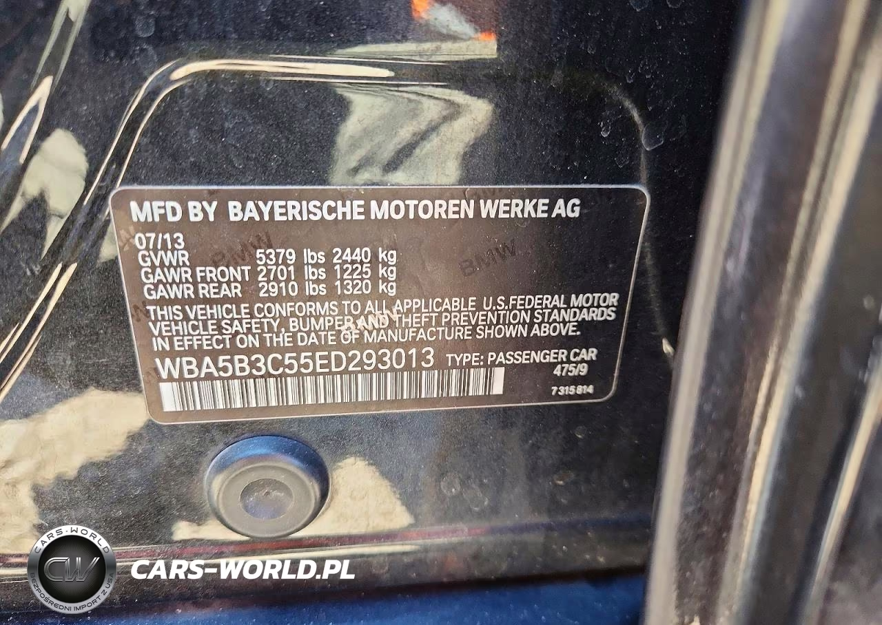 2014 BMW 535 Xi VIN:WBA5B3C55ED293013 - 12